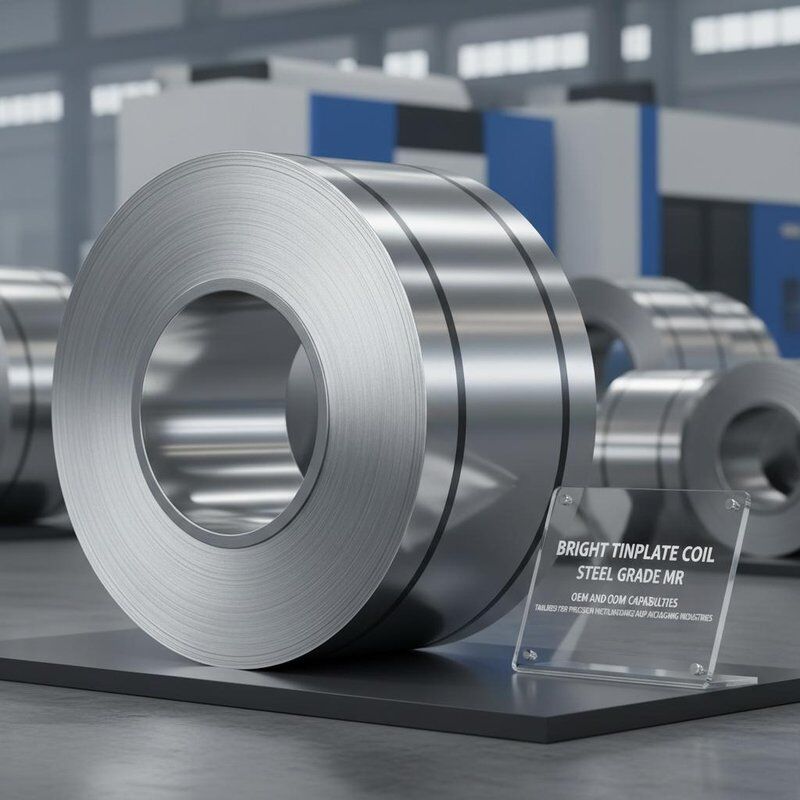 Bobina de acero estañado brillante Grado MR Capacidades OEM y ODM adaptadas para las industrias de metalurgia de precisión y embalaje