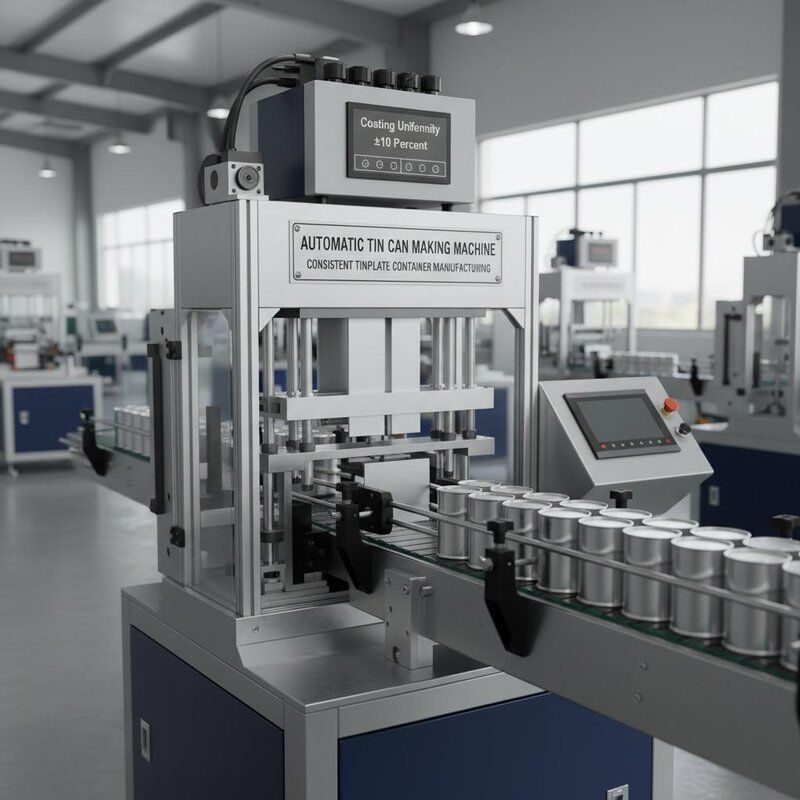 Uniformidad del recubrimiento ±10 por ciento Máquina automática para fabricar latas de hojalata Diseñada para la fabricación constante de envases de hojalata