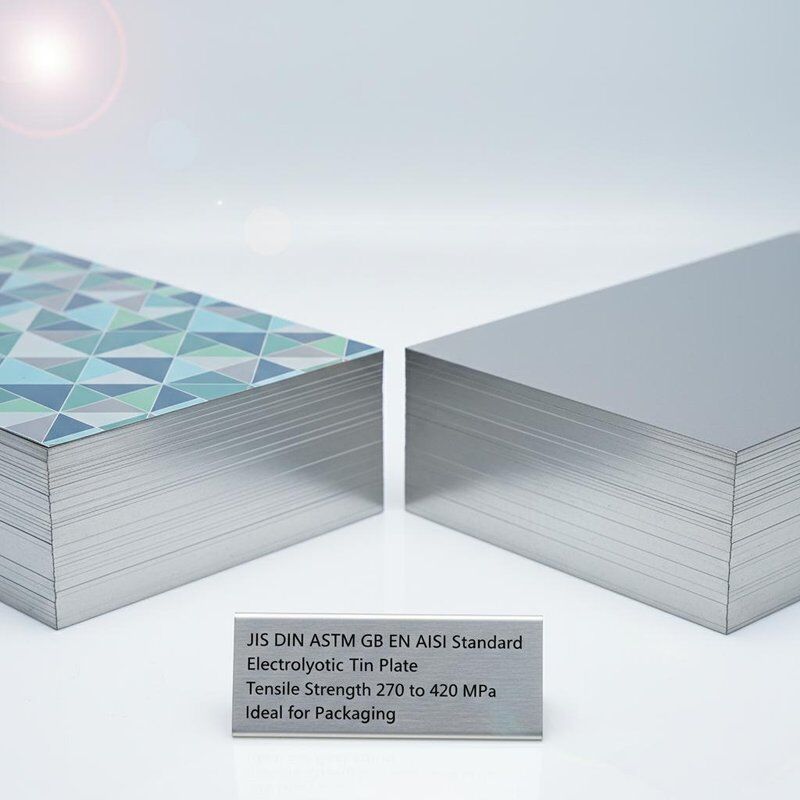 Chapa de hojalata electrolítica estándar JIS DIN ASTM GB EN AISI Resistencia a la tracción de 270 a 420 MPa Exterior impresa o lisa Ideal para embalaje